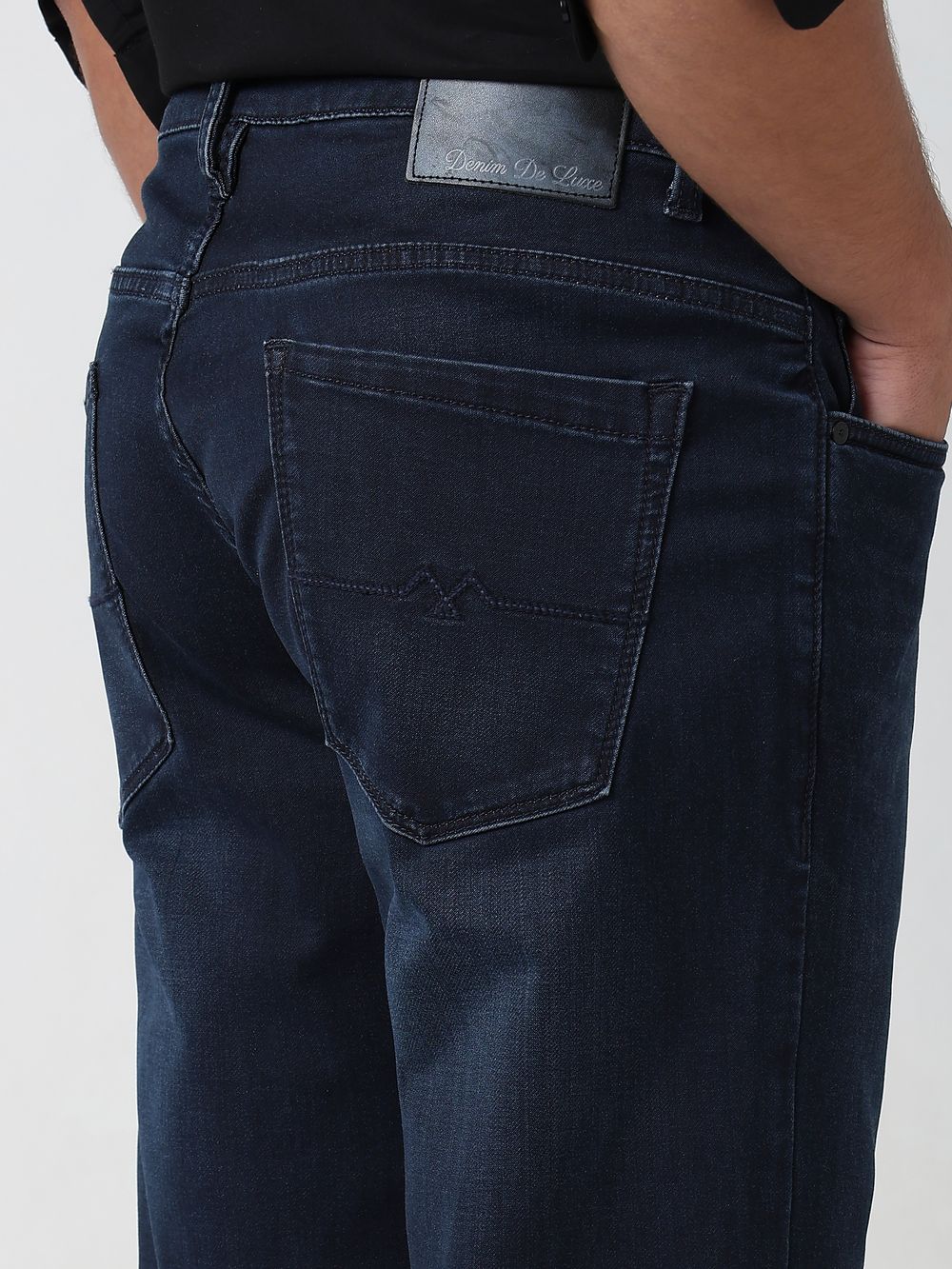 Blue Black Narrow Fit Denim Deluxe Stretch Jeans