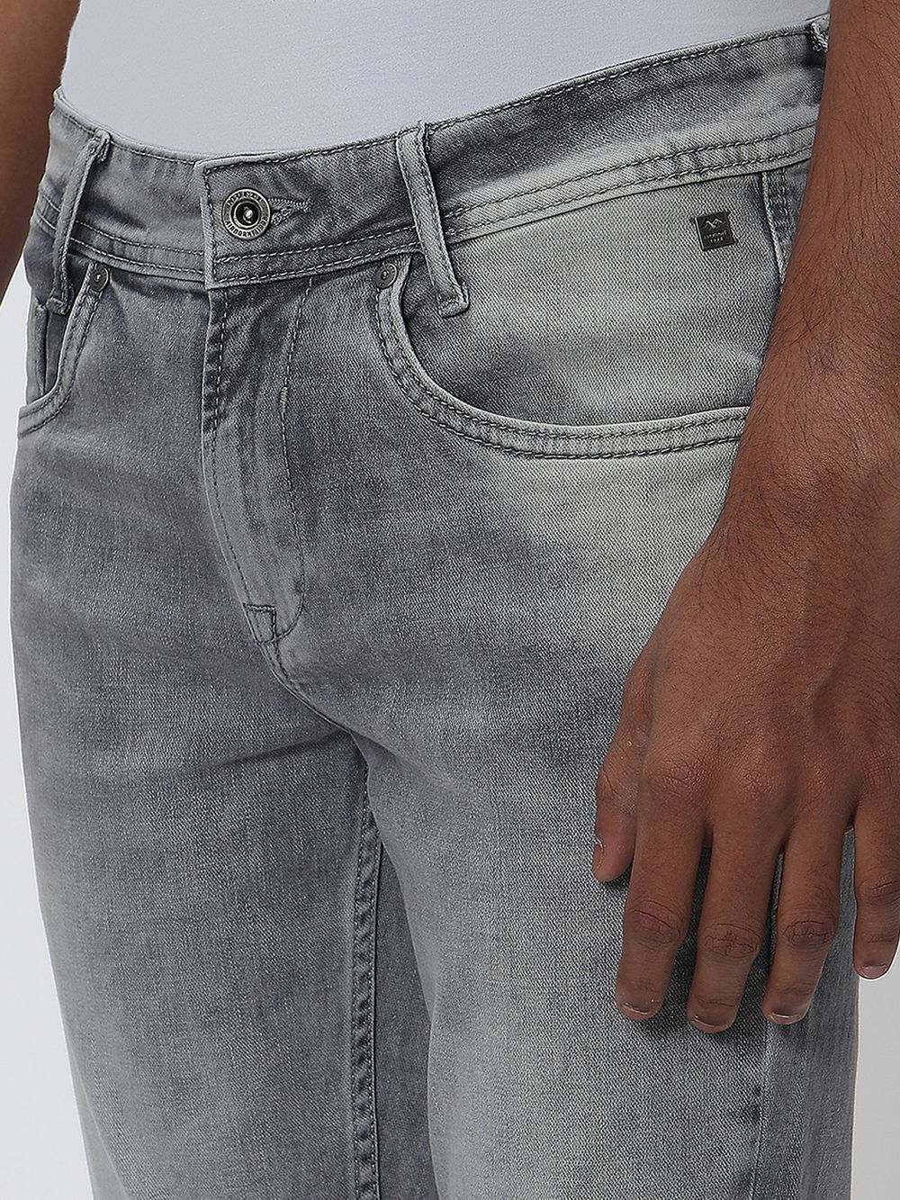 Grey Ankle Length Originals Stretch Jeans