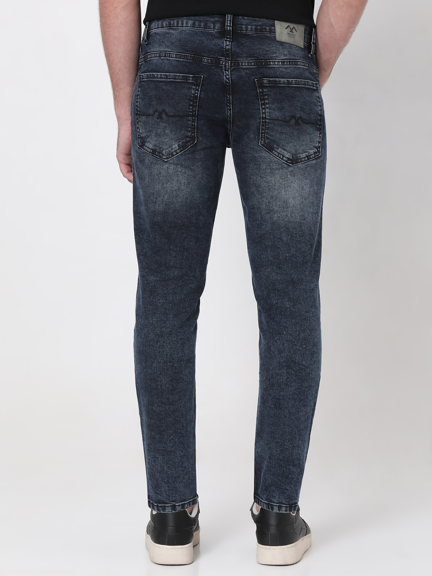 Buy Blue Black Ankle Length Originals Stretch Jeans Online at Muftijeans