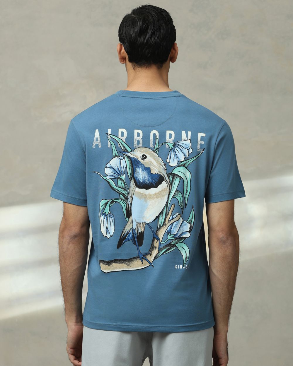 Teal Graphic Regular Fit T-Shirt