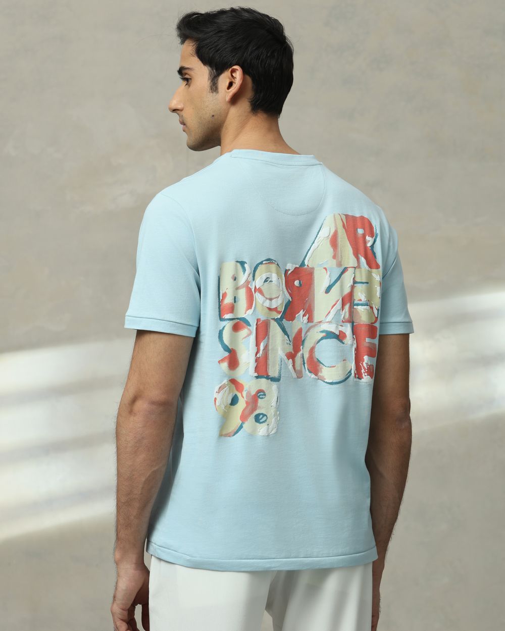 Light Blue Graphic Regular Fit T-Shirt