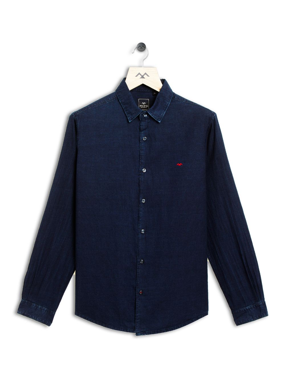 Dark Indigo Dobby Slim Fit Casual Shirt