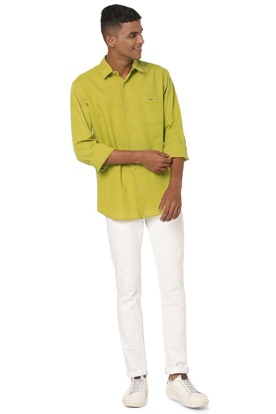 Light Green Slim Fit Casual Shirt