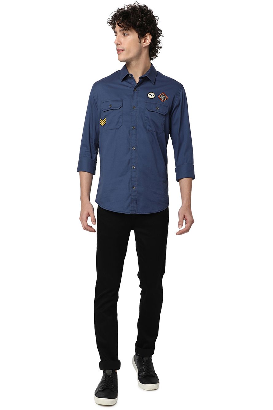 Navy Badged Shirt