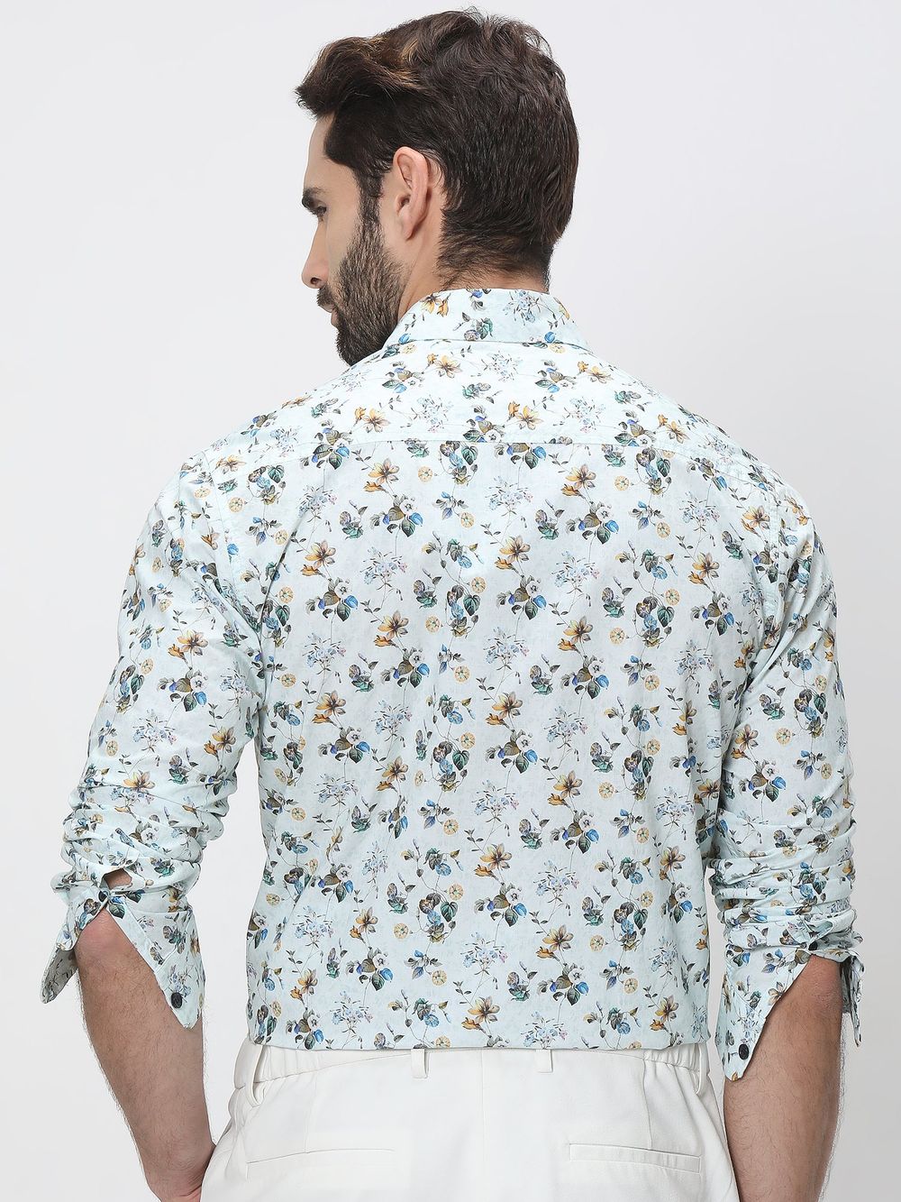 Light Green & Multi Digital Print Shirt