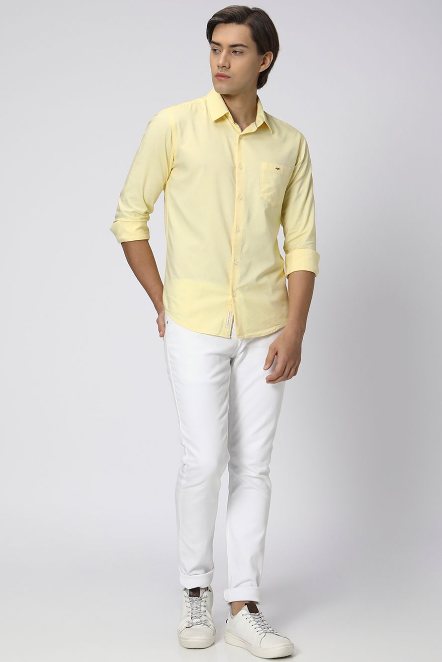 Yellow Chambray Plain Shirt