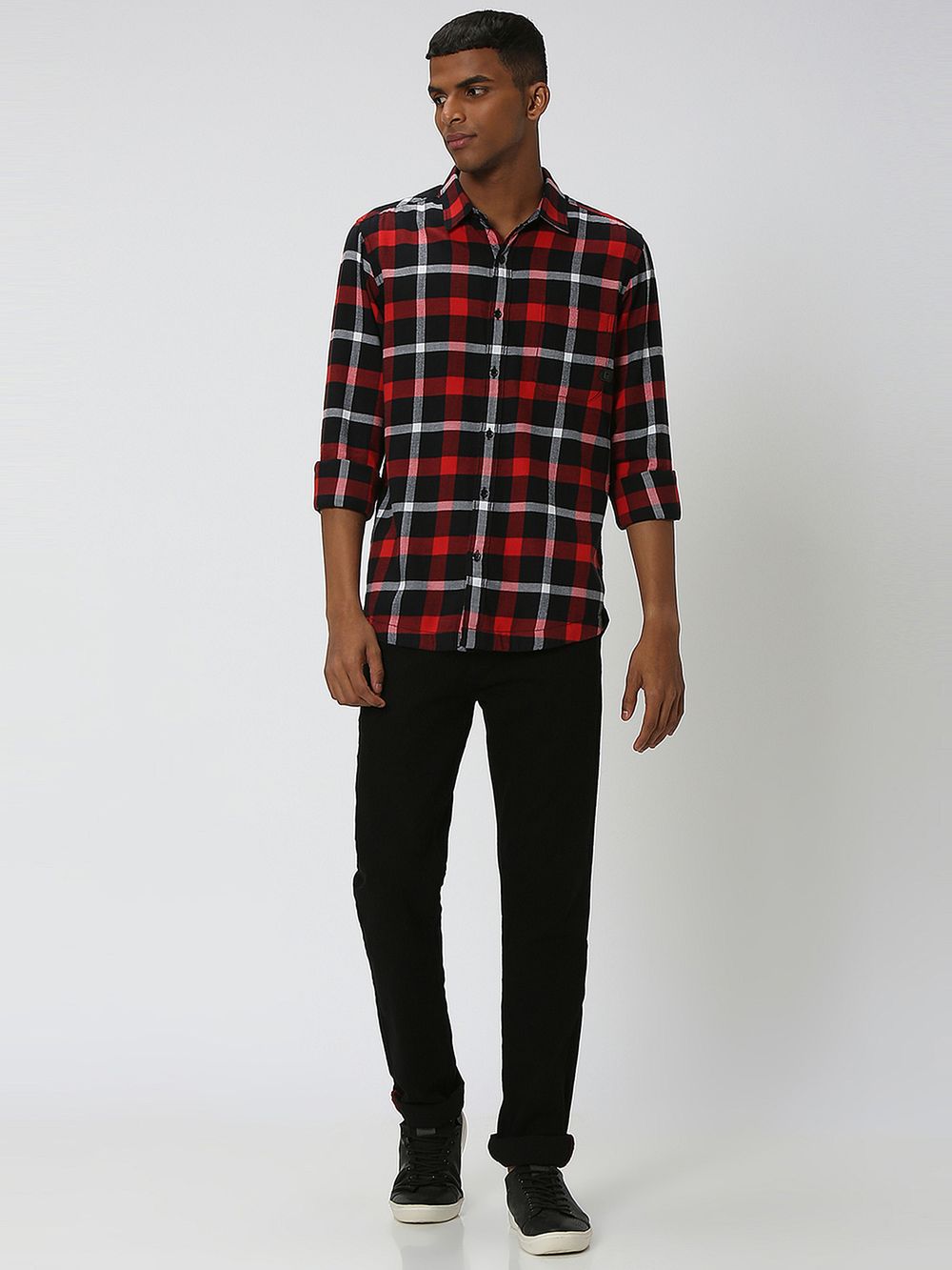 Red & Black Large Check Shirt