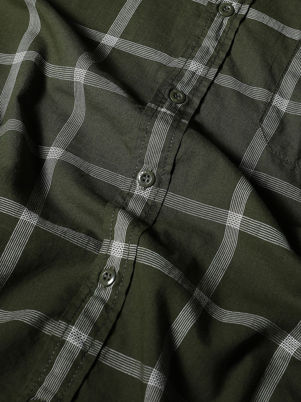 Olive Square Check Shirt 