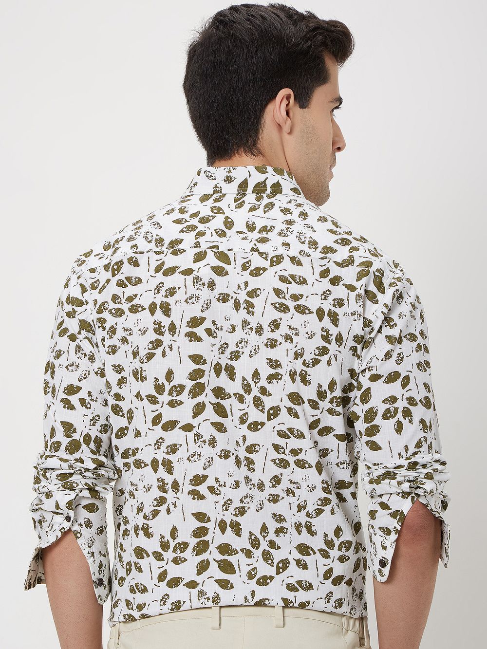 Olive Leaf Print Shirt