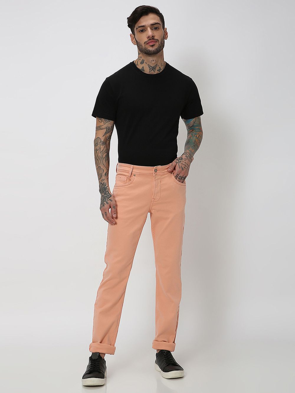 Pink Super Slim Fit Superstretch Coloured Jeans
