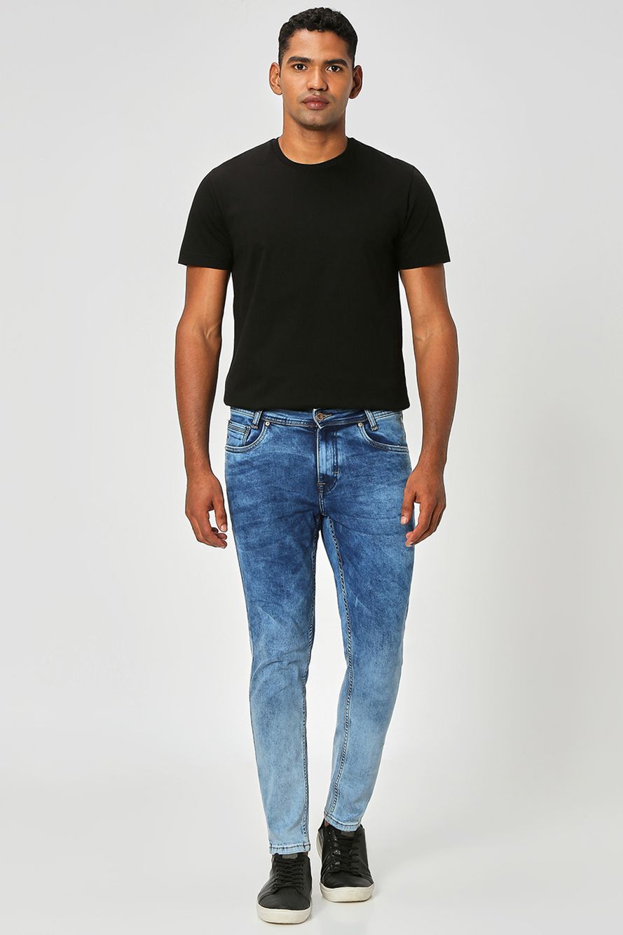 Light Blue Ankle Length Originals Stretch Jeans