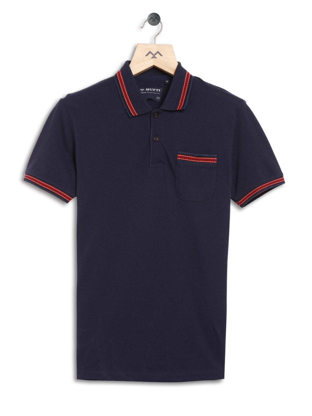 Navy Contrast Collar Polo