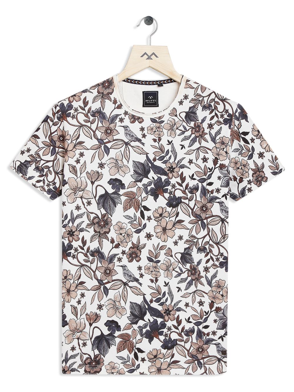 Off White Floral Graphic Tee
