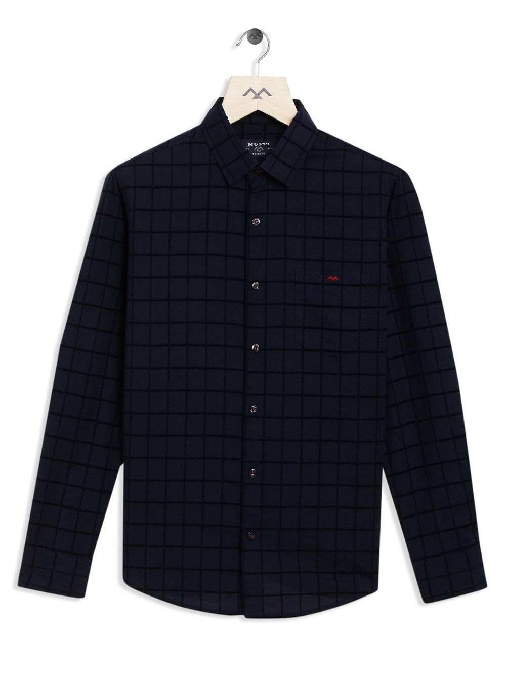 Navy Dobby Slim Fit Casual Shirt