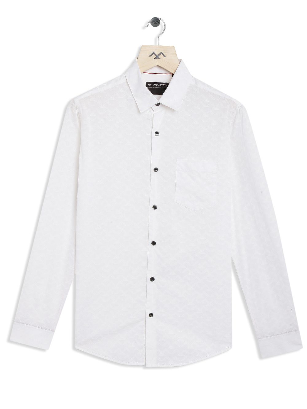 White Slim Fit Casual Shirt