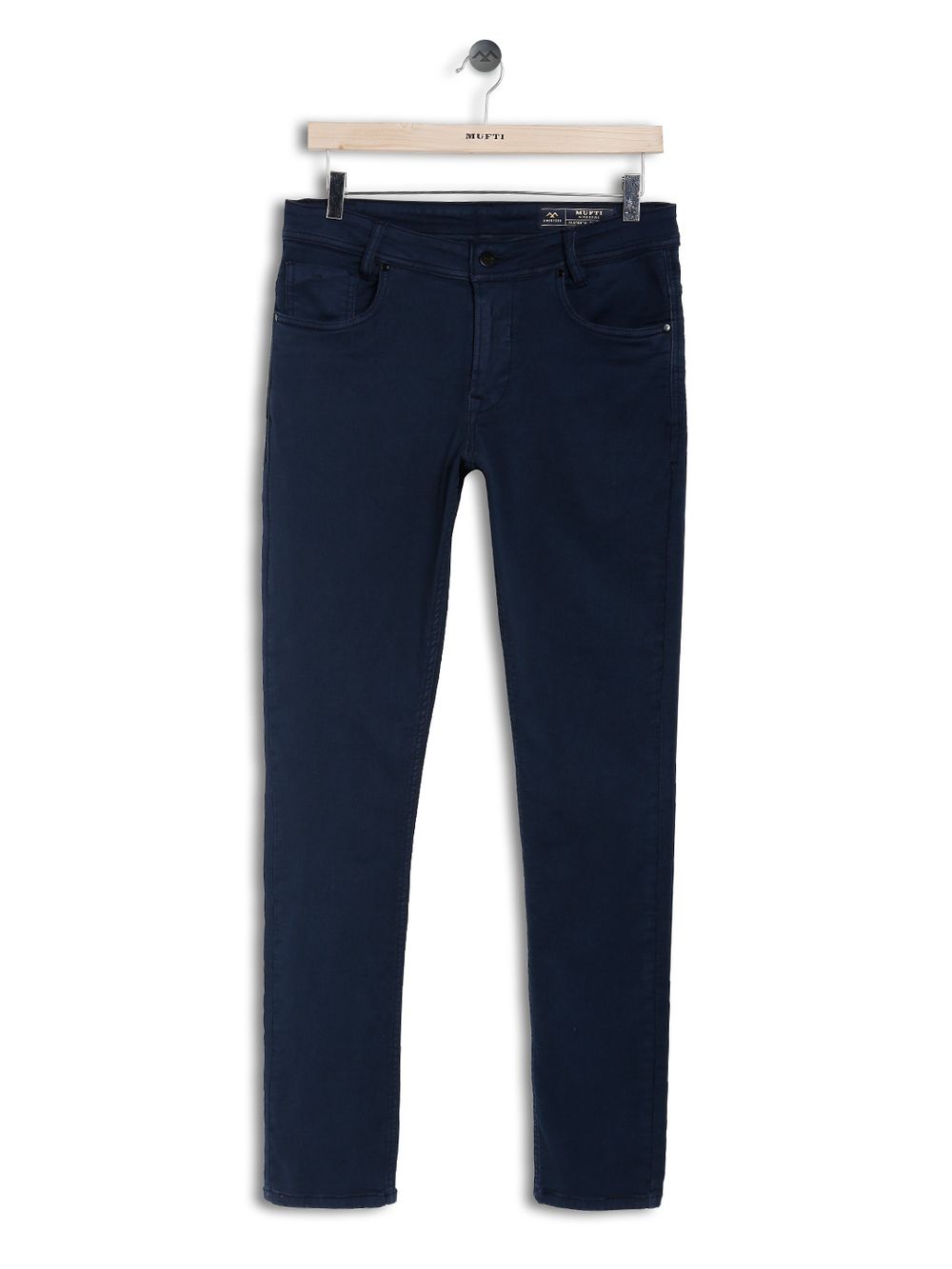 Navy Skinny Fit Knitted Stretch Jeans