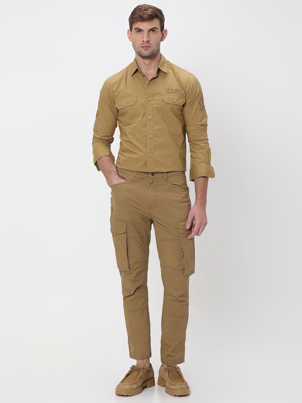 Khaki Slim Fit Cargo