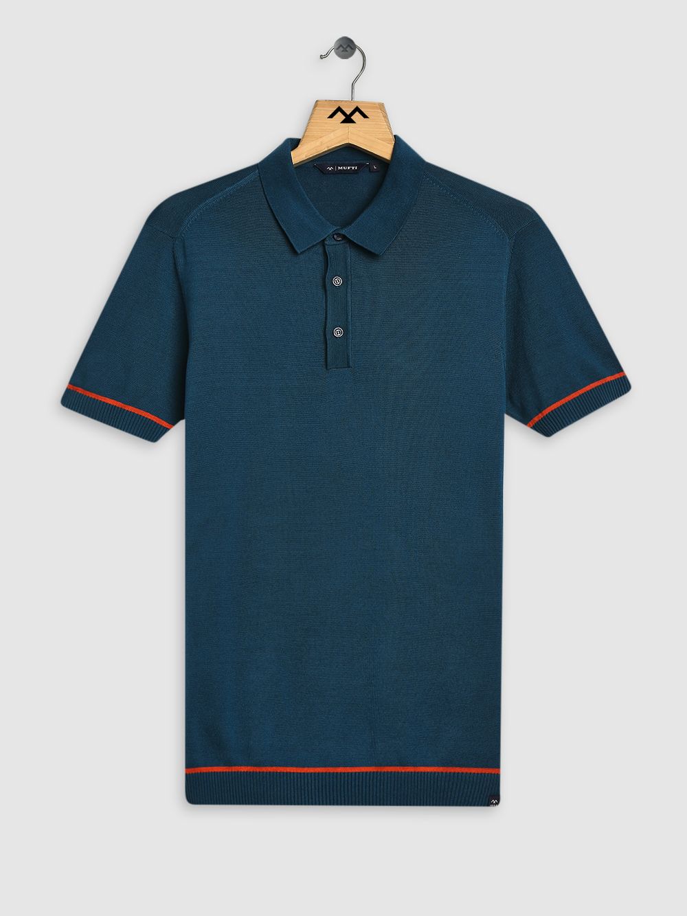 Teal Solid Flatknit Polo