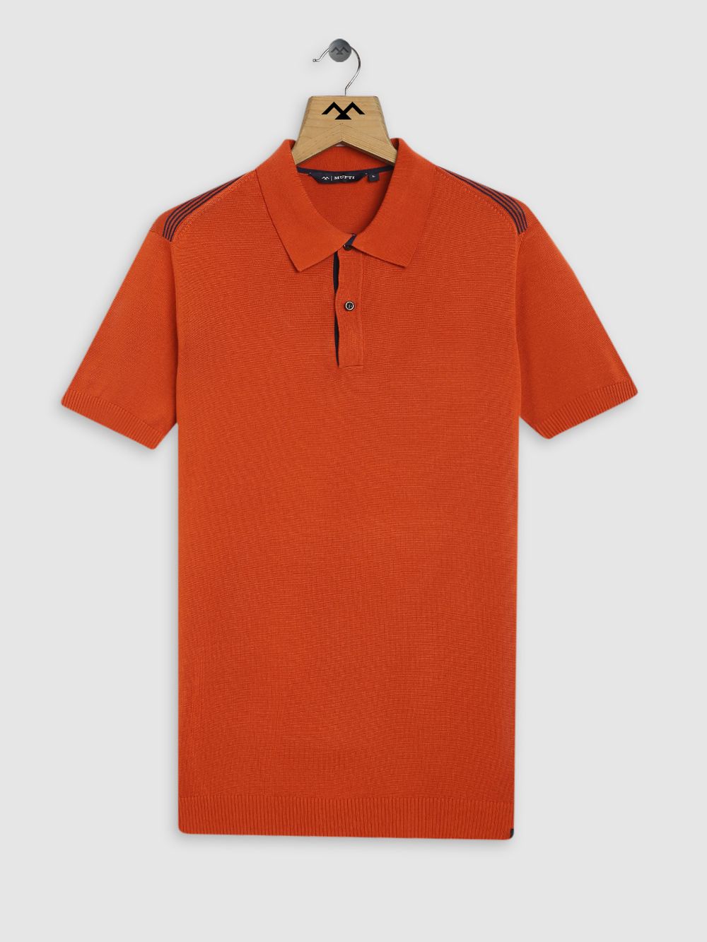 Rust Solid Flatknit Polo
