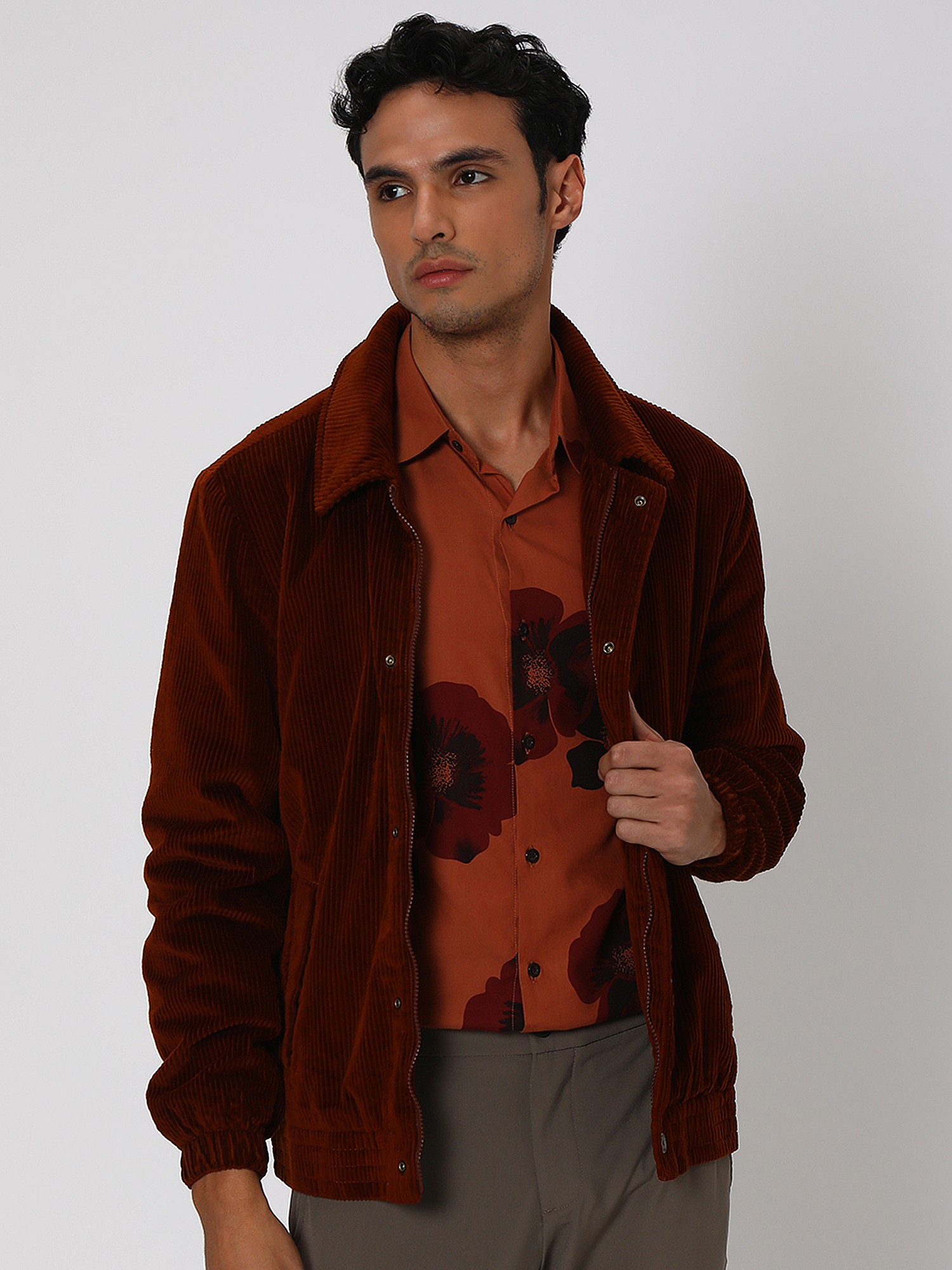 Buy Brown Corduroy Jacket Online at Muftijeans