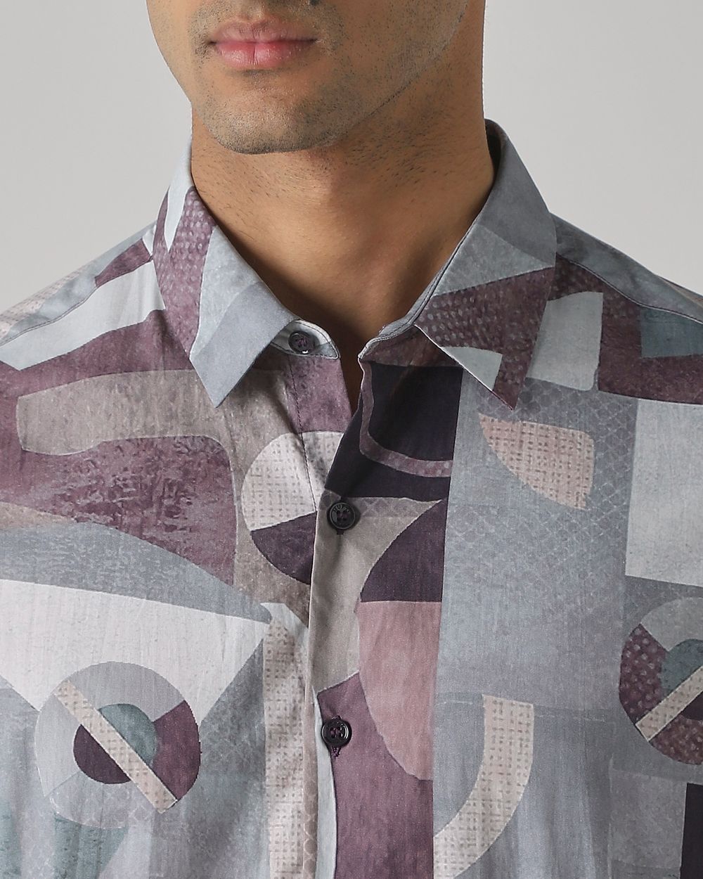 Multi Digital Print Slim Fit Casual Shirt