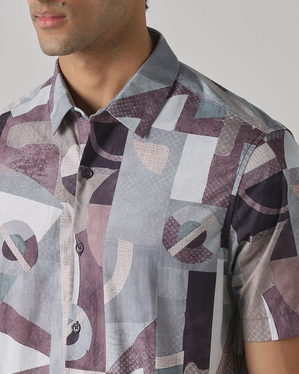 Multi Digital Print Slim Fit Casual Shirt
