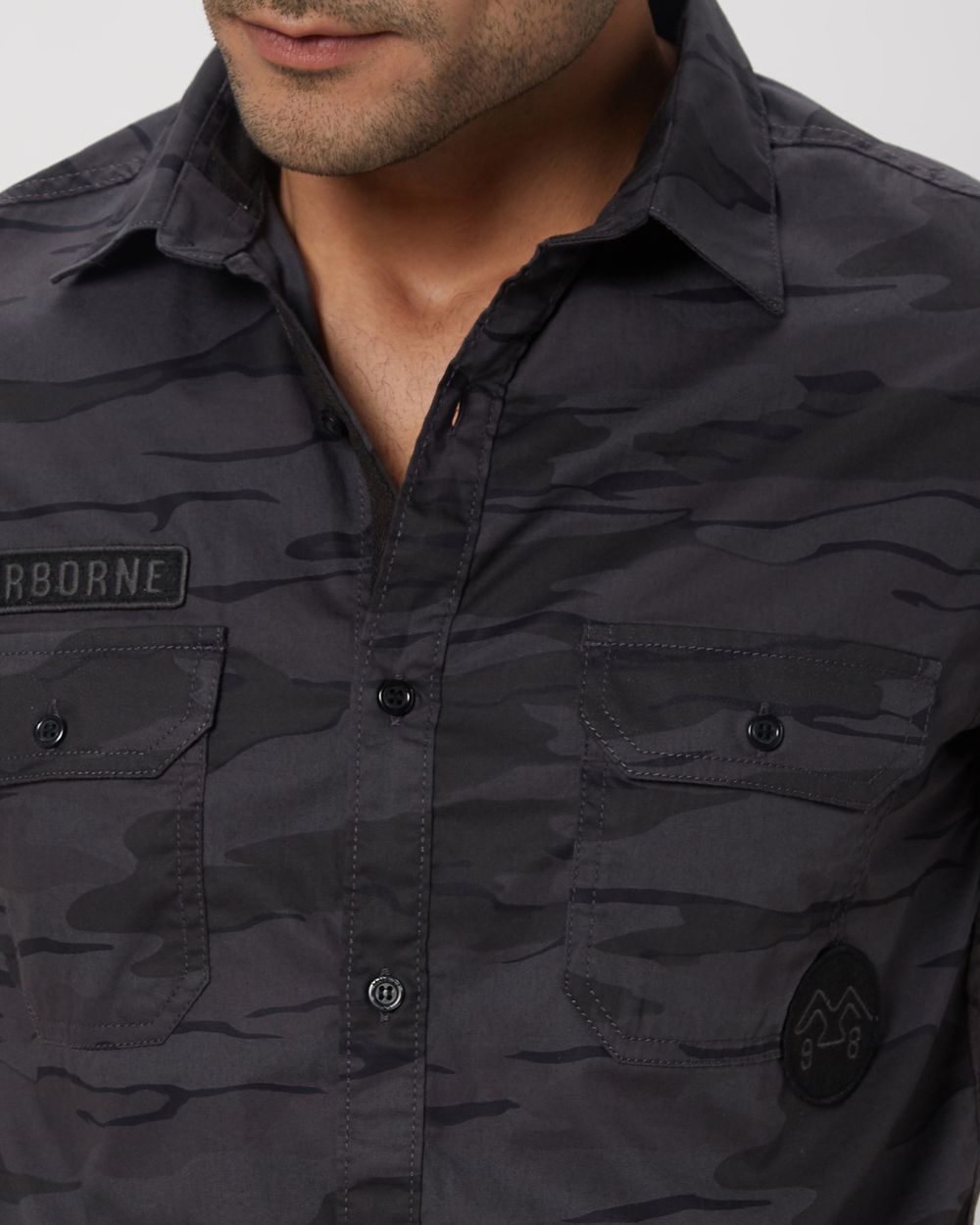 Buy Black Camo Print Shirt Online at Muftijeans