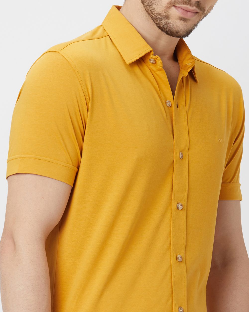 Mustard yellow plain shirt store