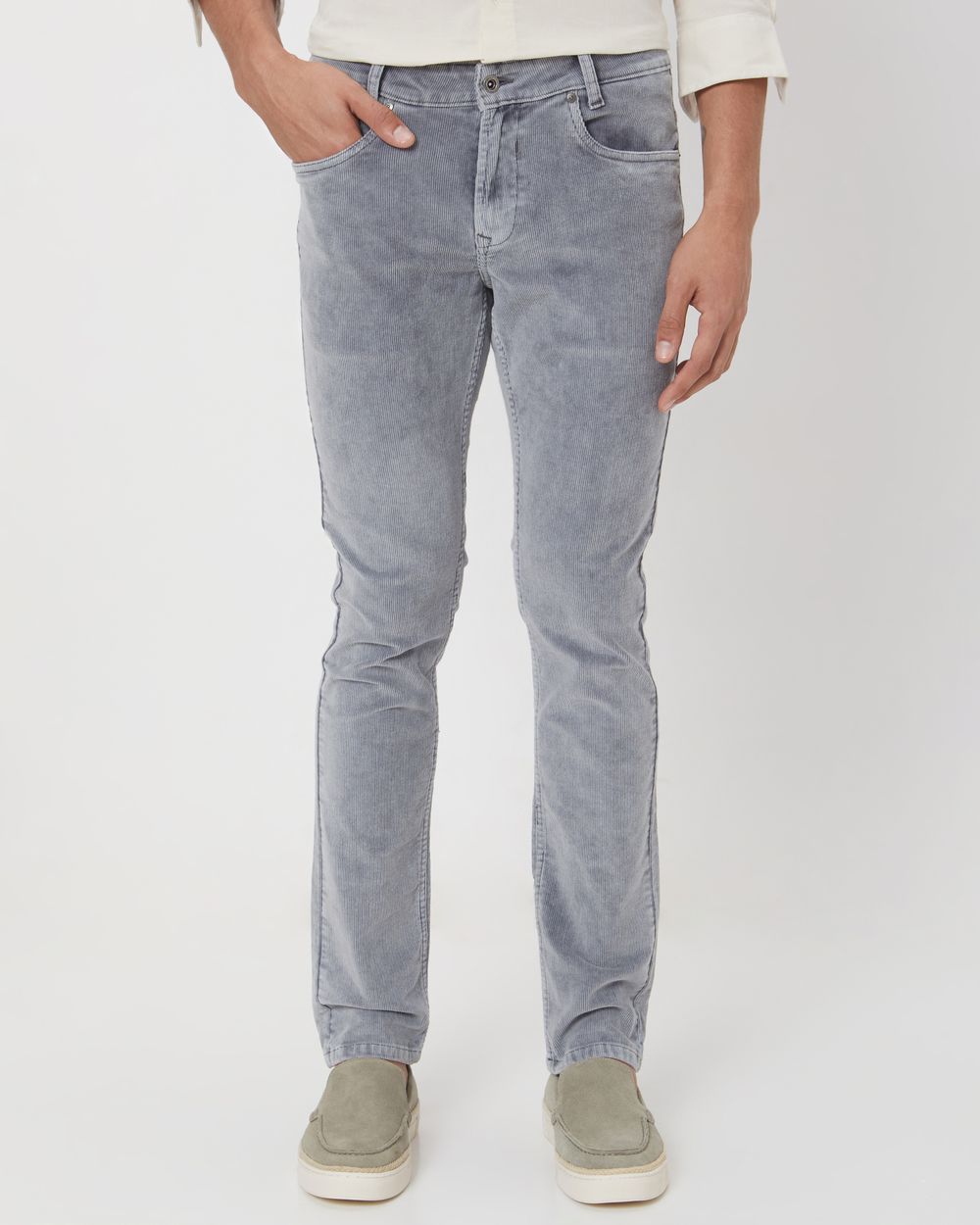 Grey Super Slim Fit Superstretch Coloured Jeans Trouser