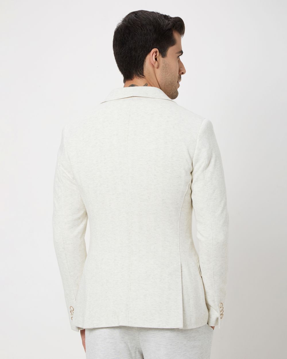 Buy Off White Slim Fit Blazer Online at Muftijeans