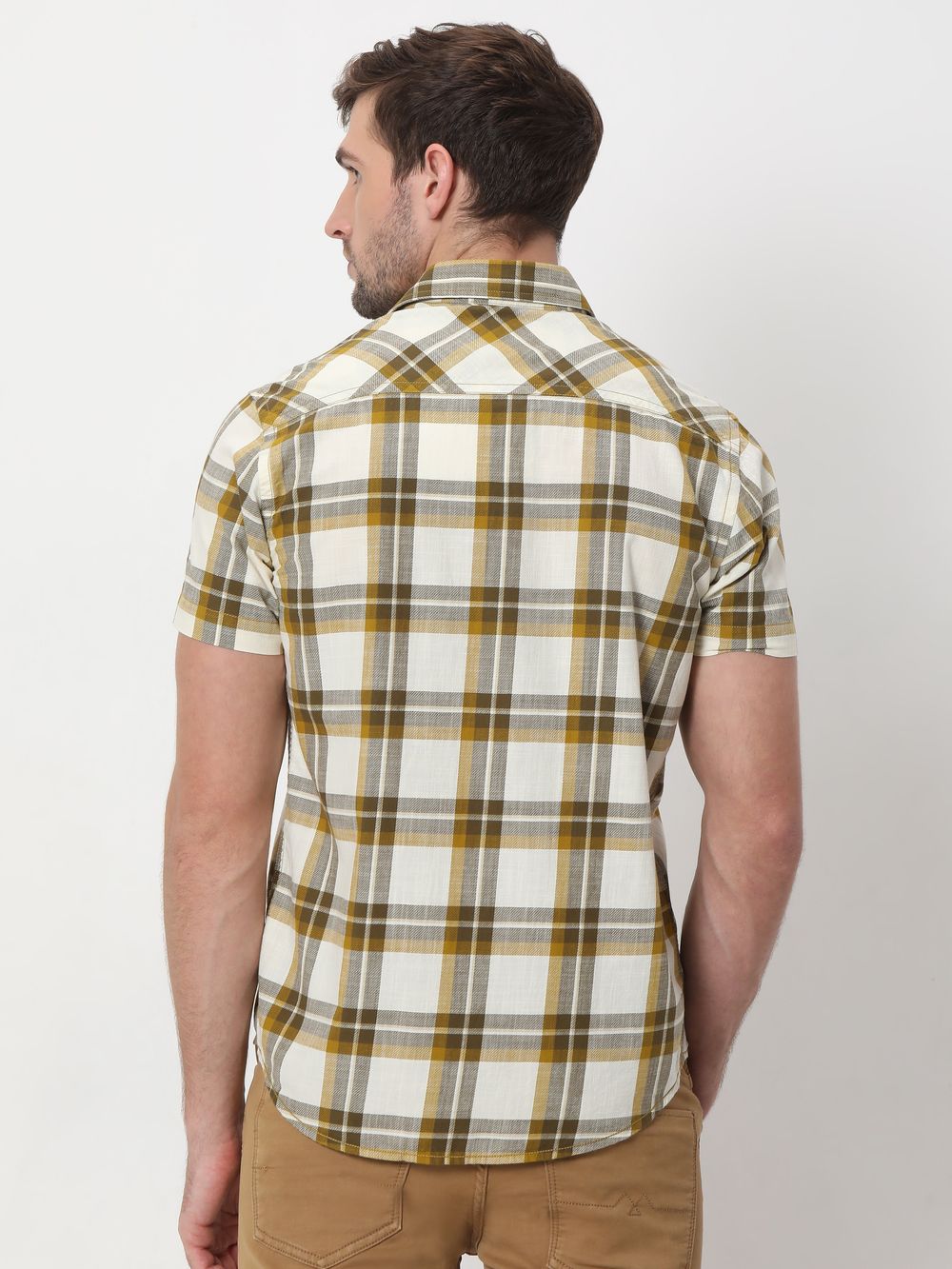 Olive Large Check Shirt