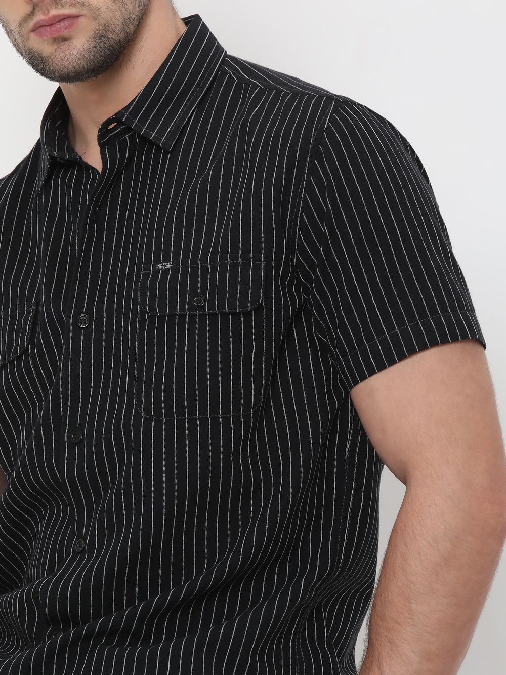 Black & White Pin Stripe Shirt