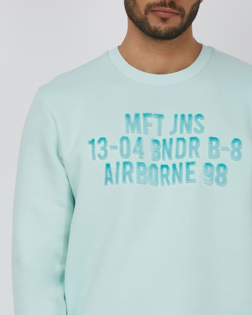 Light Blue Slim Fit Sweatshirt