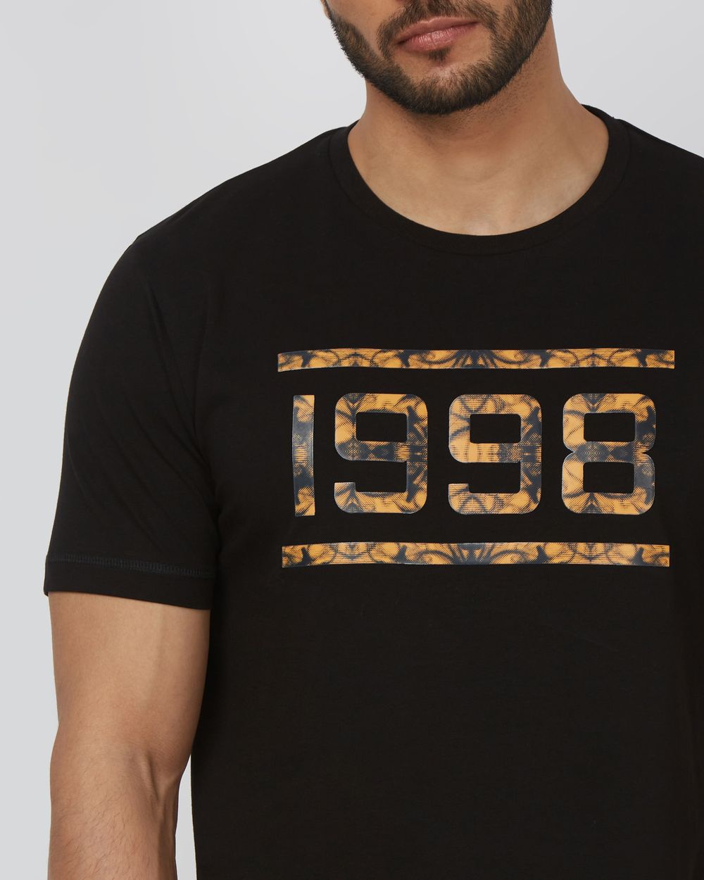 Black Graphic Slim Fit T-Shirt