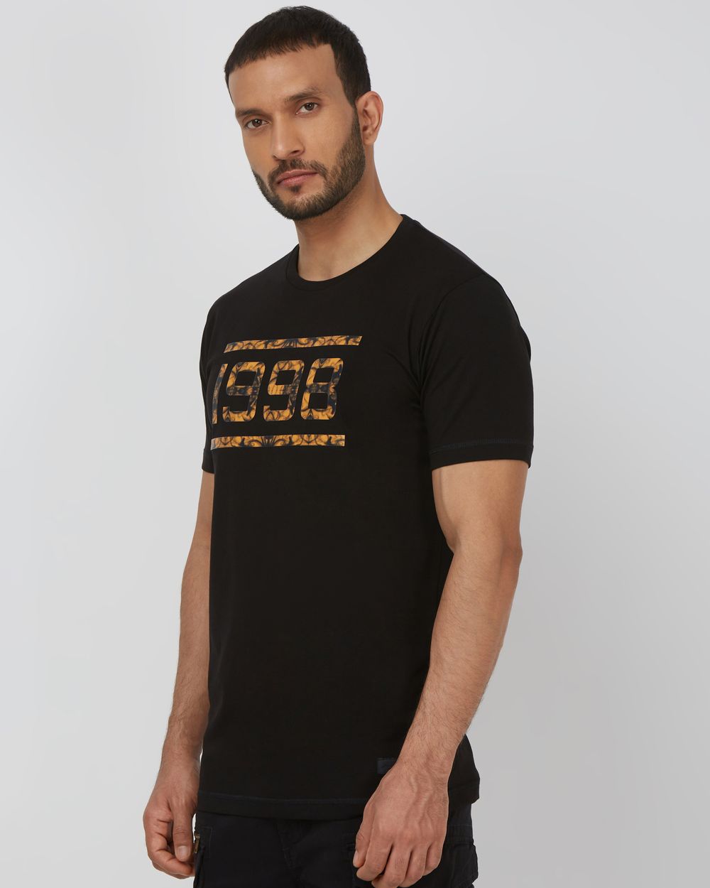 Black Graphic Slim Fit T-Shirt
