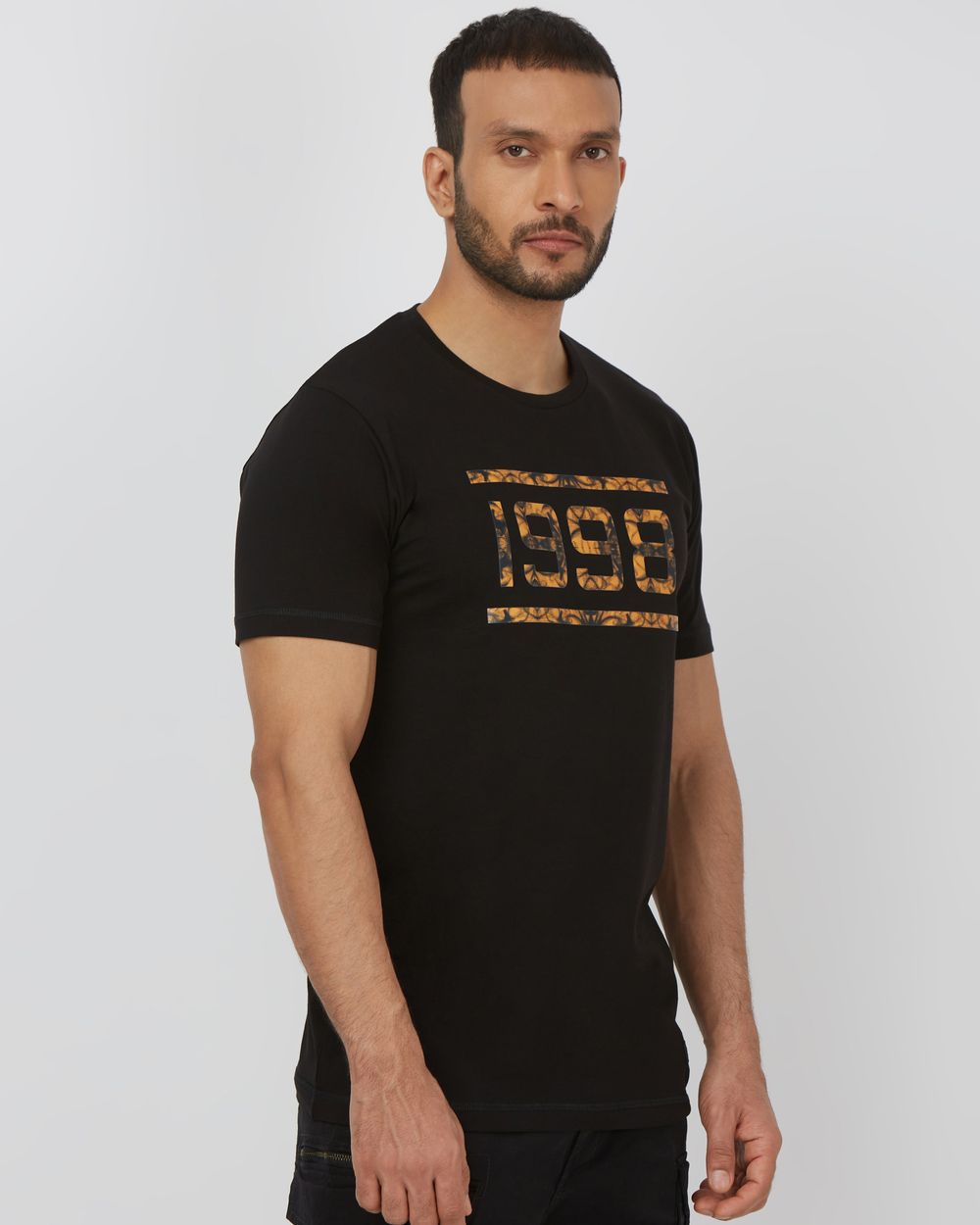 Black Graphic Slim Fit T-Shirt