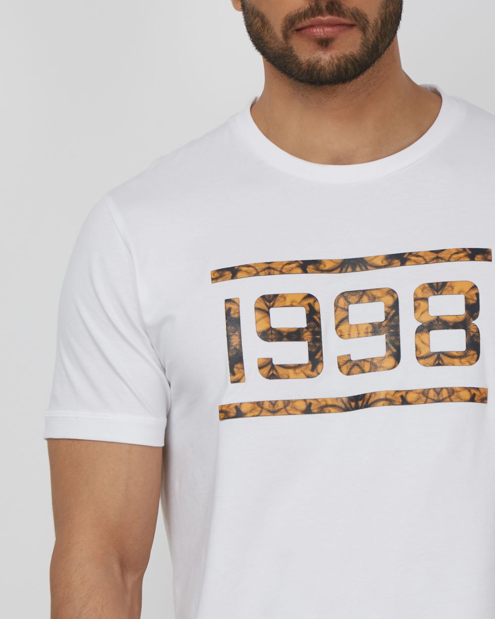 White Graphic Slim Fit T-Shirt