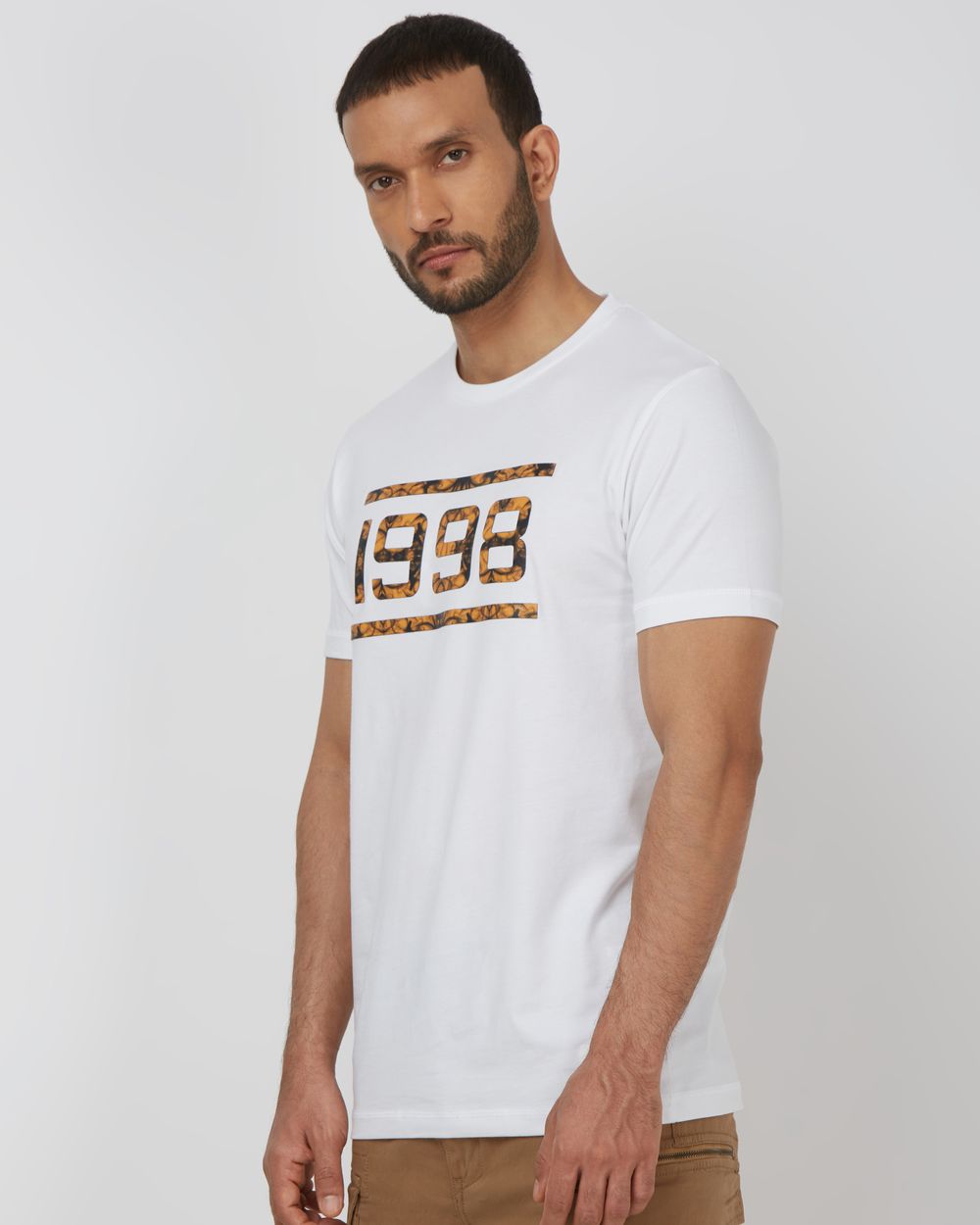 White Graphic Slim Fit T-Shirt