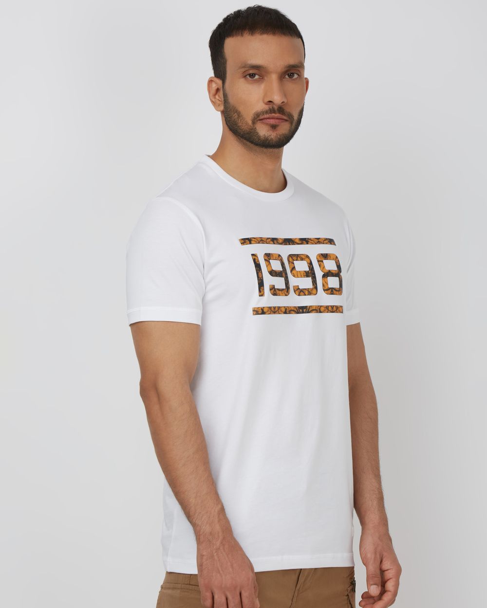White Graphic Slim Fit T-Shirt