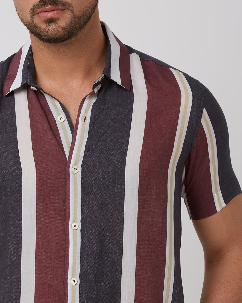 Multi Awning Stripe Slim Fit Casual Shirt