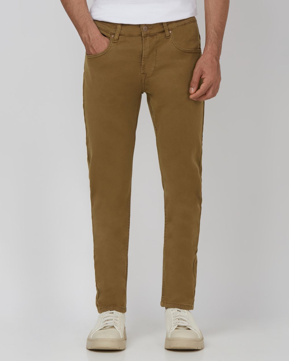 Khaki Skinny Fit Superstretch Coloured Jeans