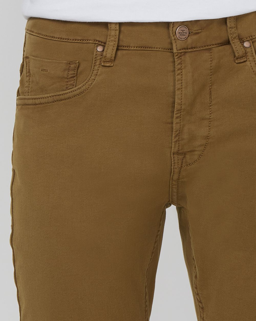 Khaki Skinny Fit Superstretch Coloured Jeans