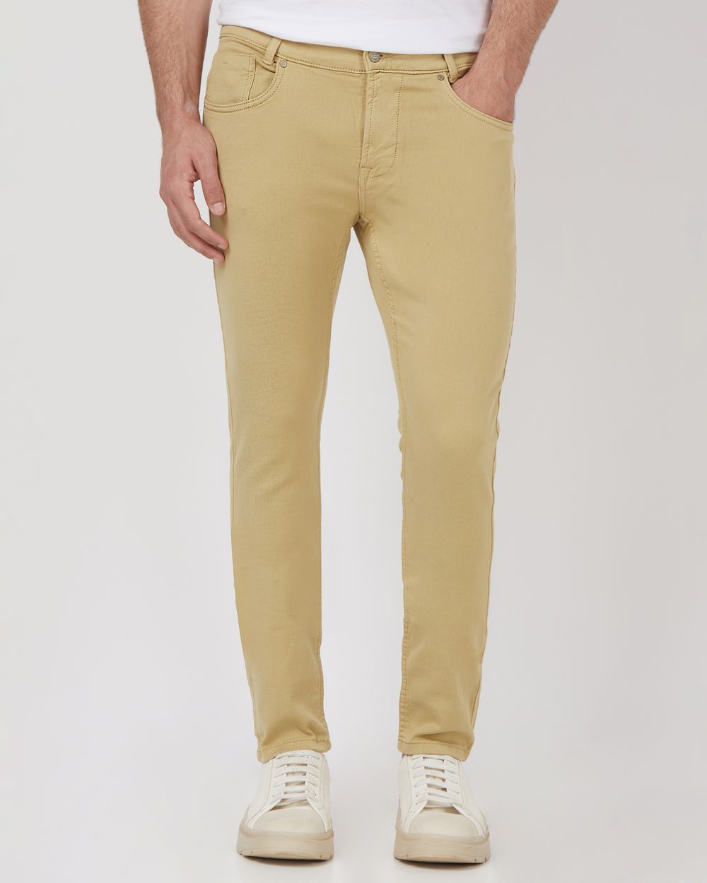 Light Green Skinny Fit Superstretch Coloured Jeans