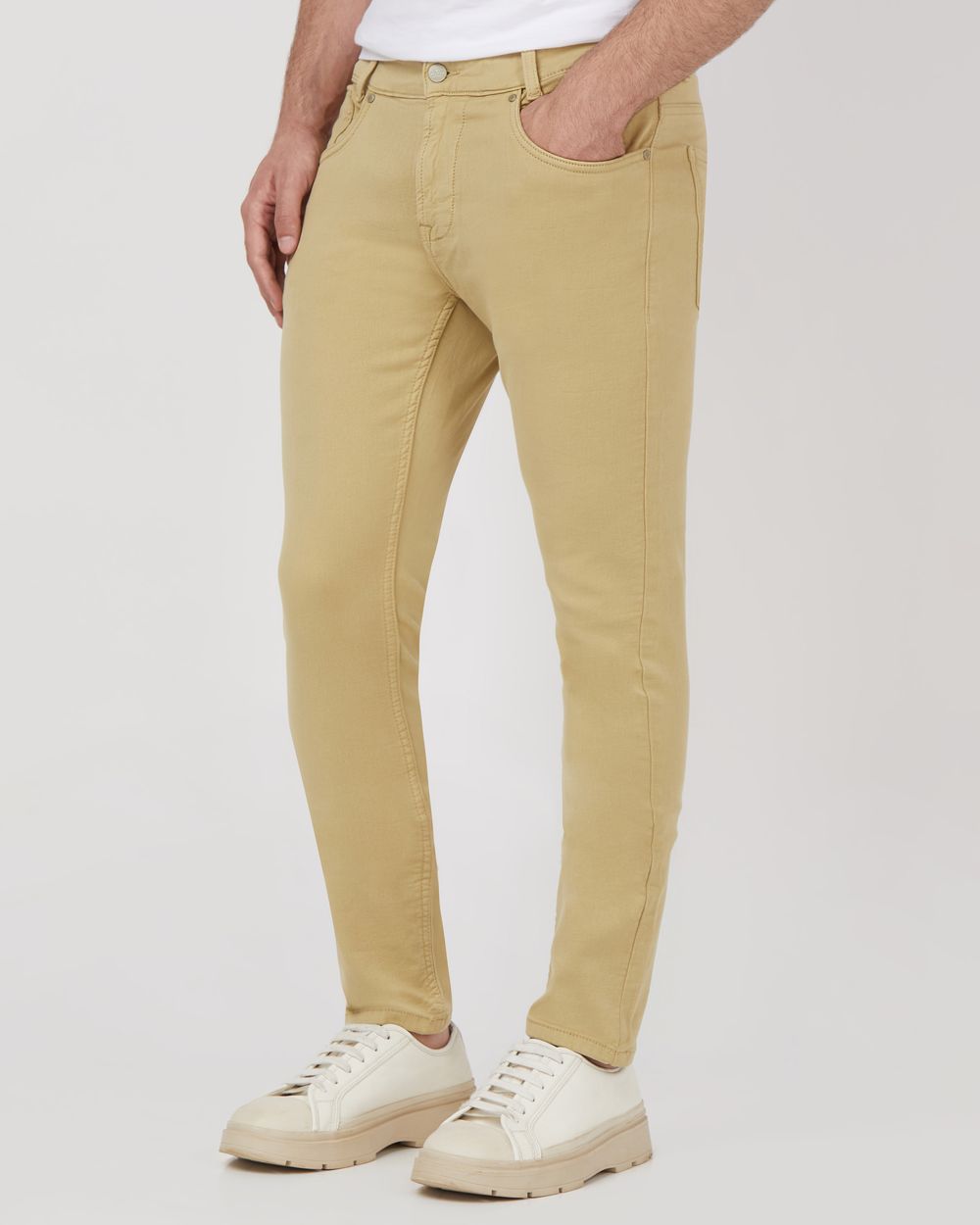 Light Green Skinny Fit Superstretch Coloured Jeans
