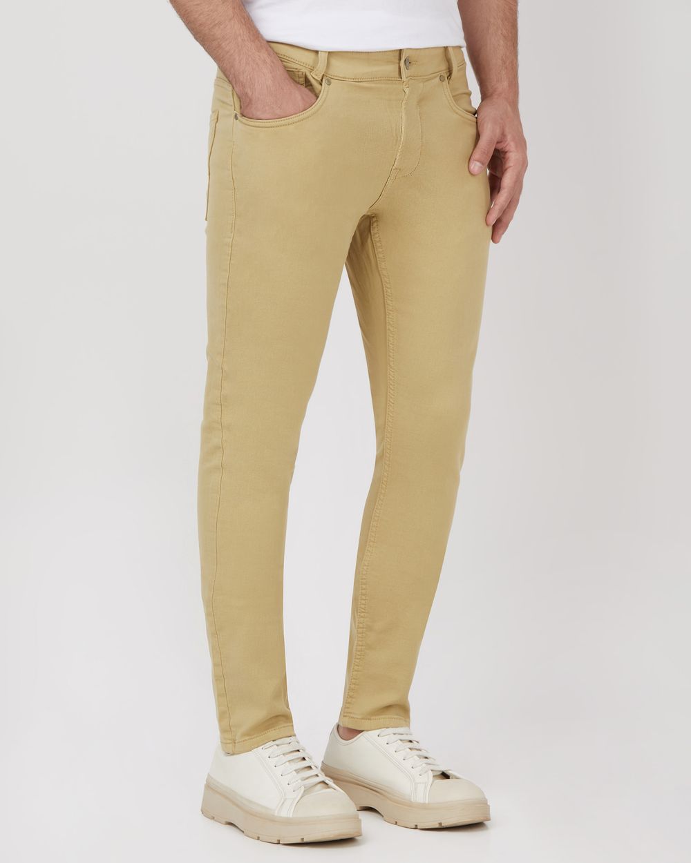 Light Green Skinny Fit Superstretch Coloured Jeans