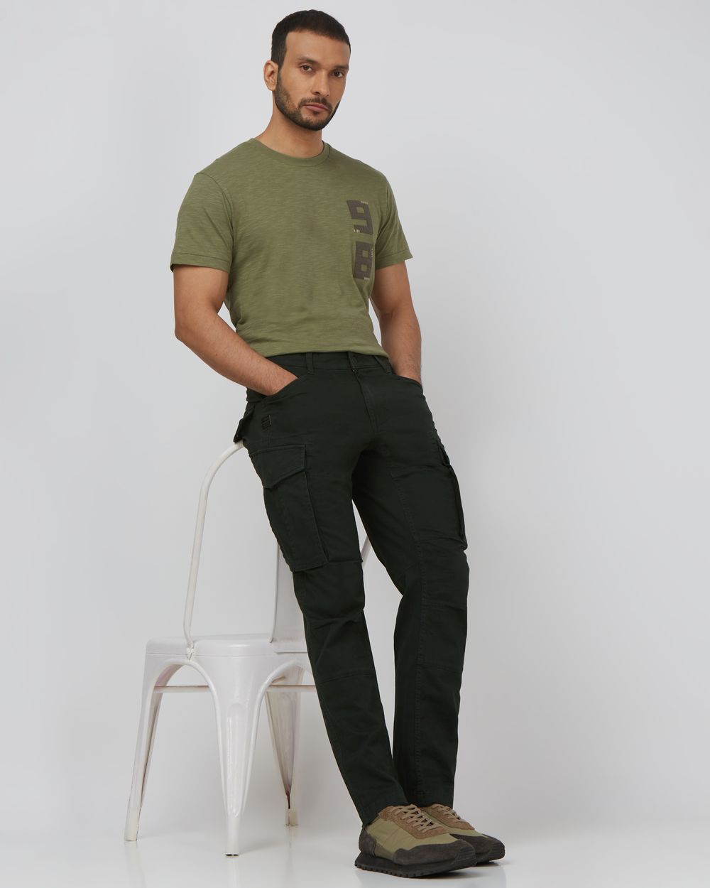 Green Slim Fit Cargos