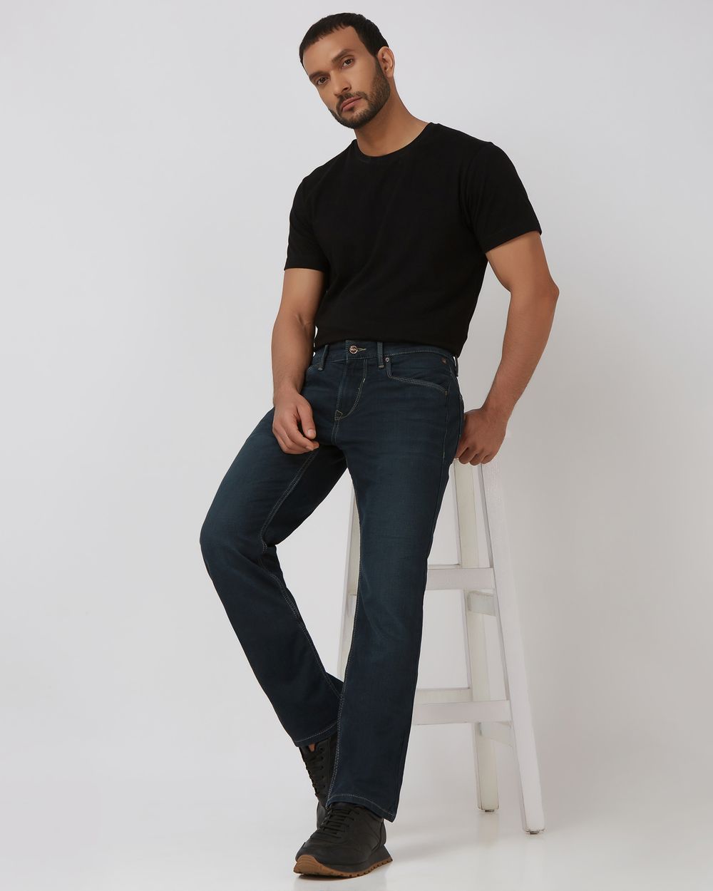 Tinted Straight Fit Denim Deluxe Stretch Jeans