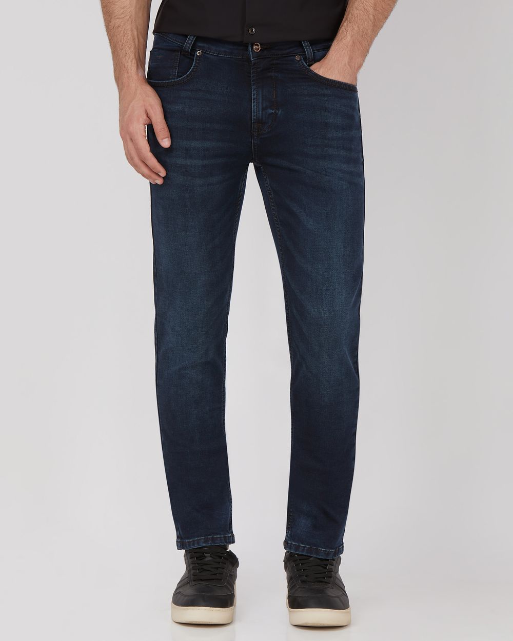 Blue Black Super Slim Fit Denim Deluxe Stretch Jeans