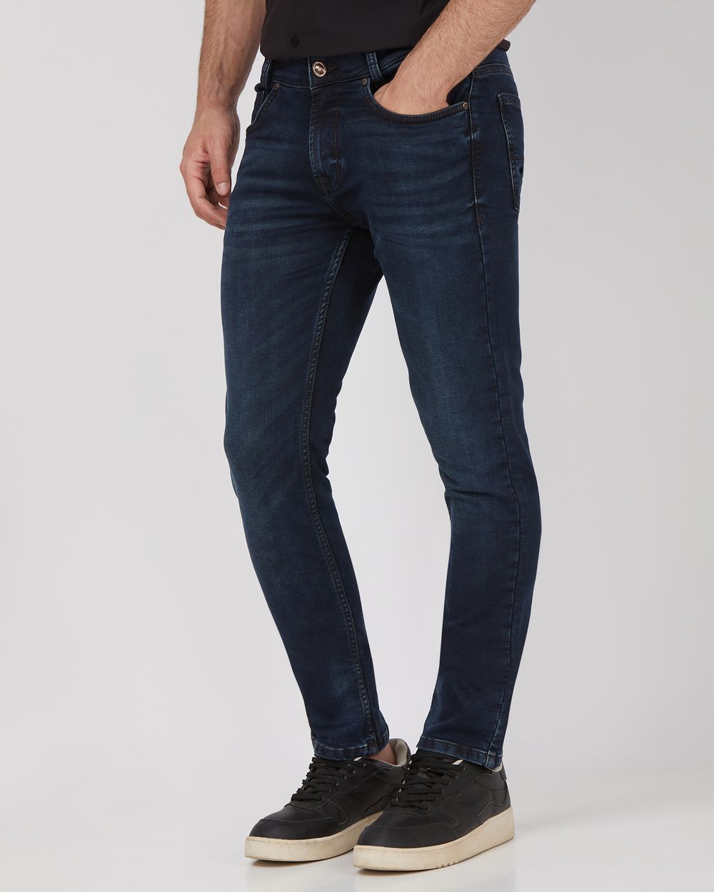Blue Black Super Slim Fit Denim Deluxe Stretch Jeans