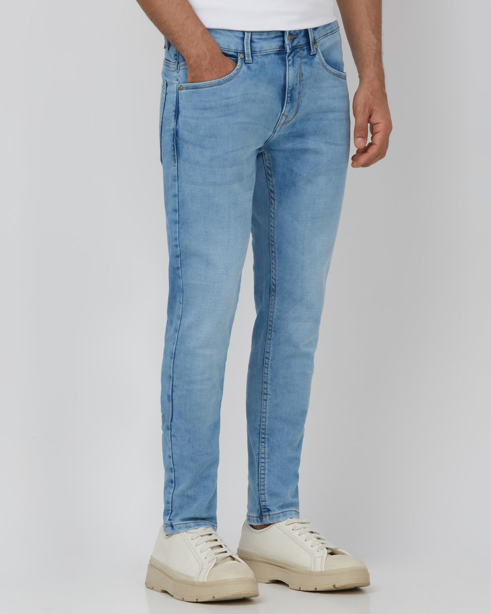 Light Blue Skinny Fit Denim Deluxe Stretch Jeans